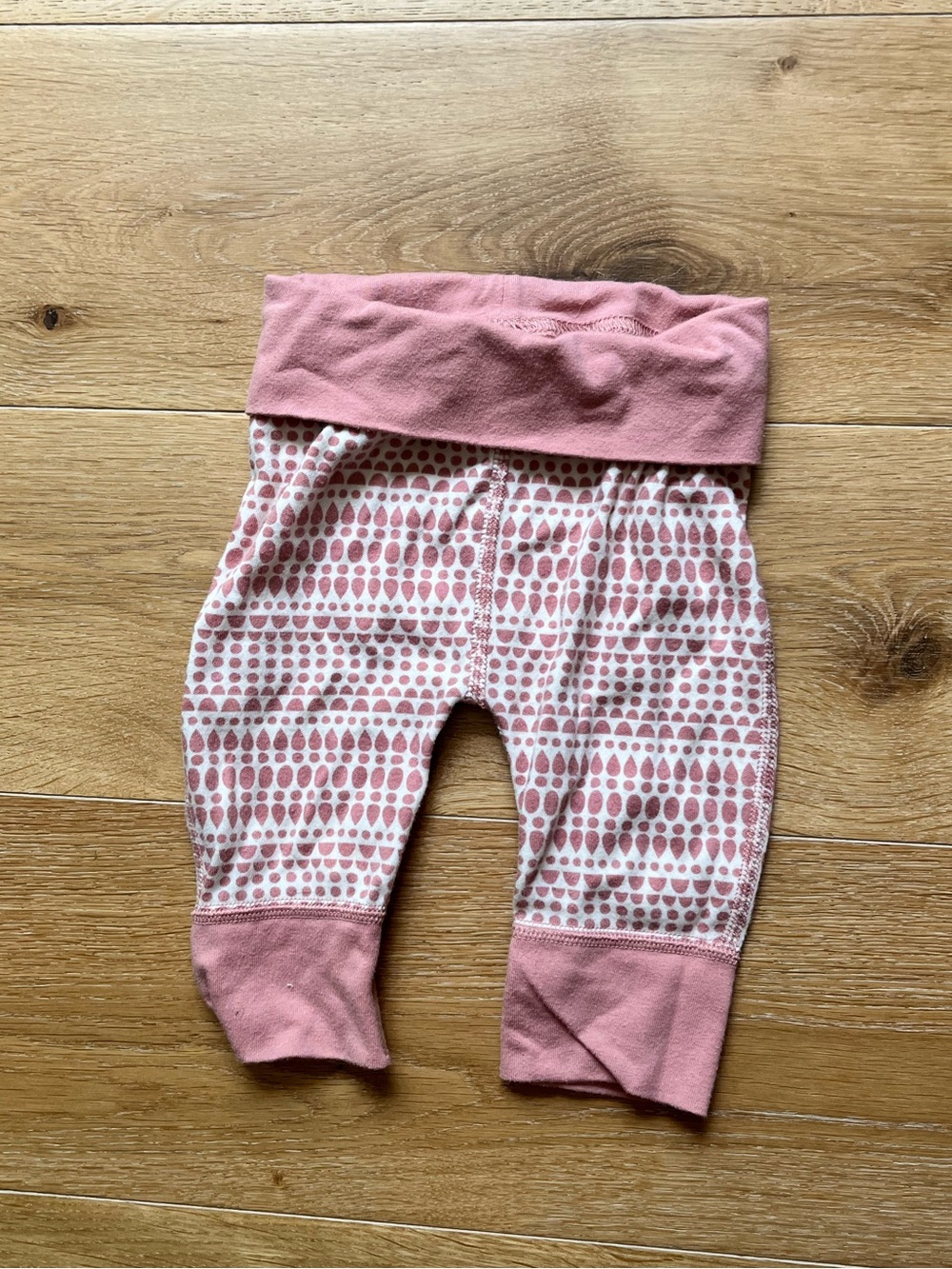 0-3 Hanna Andersson Pink Patterned Baby Leggings